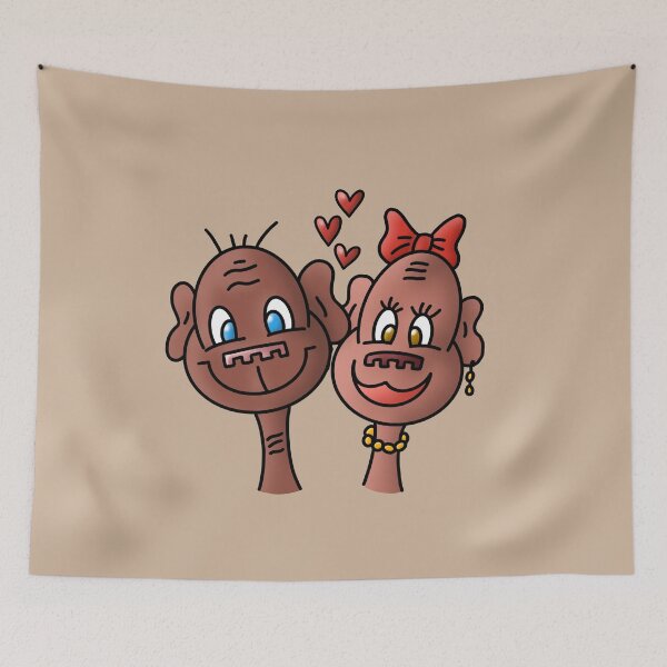 Item preview, Cute Monkeys Couple designed and sold by MyMushroomGrove.