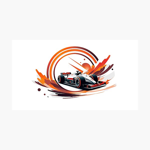Item preview, Formula 1 Race Car in the sunset racing gamer logo design designed and sold by ArcadeVault.