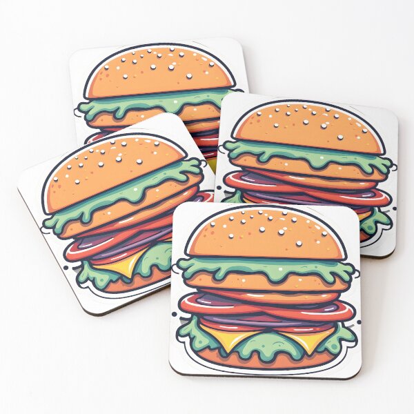 Item preview, Psychedelic Burger Delight | Vibrant Abstract Food Art designed and sold by ArtInSync.