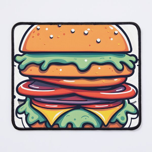 Item preview, Psychedelic Burger Delight | Vibrant Abstract Food Art designed and sold by ArtInSync.