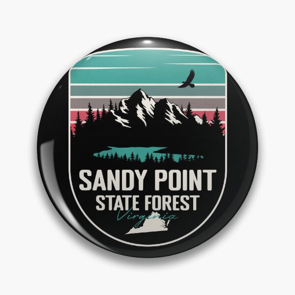 Item preview, Sandy Point State Forest Virginia - VA Retro Badge Forest and Wilderness  designed and sold by mountainfad.