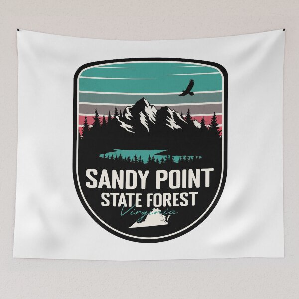 Item preview, Sandy Point State Forest Virginia - VA Retro Badge Forest and Wilderness  designed and sold by mountainfad.