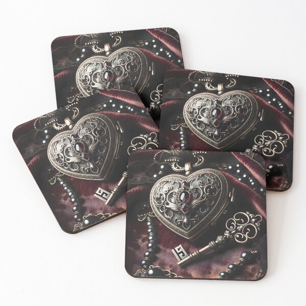 Item preview, Gothic Valentine Heart Locket and Key designed and sold by Mekone.