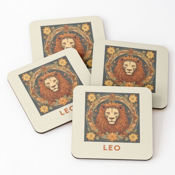 Item preview, Vintage and retro  Leo Zodiac - Horescope/SunSign Theme  on creambackground designed and sold by CosmicNook1.