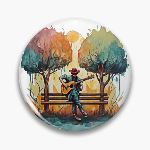 Item preview, street musicians with their guitar designed and sold by NotesForMusic.