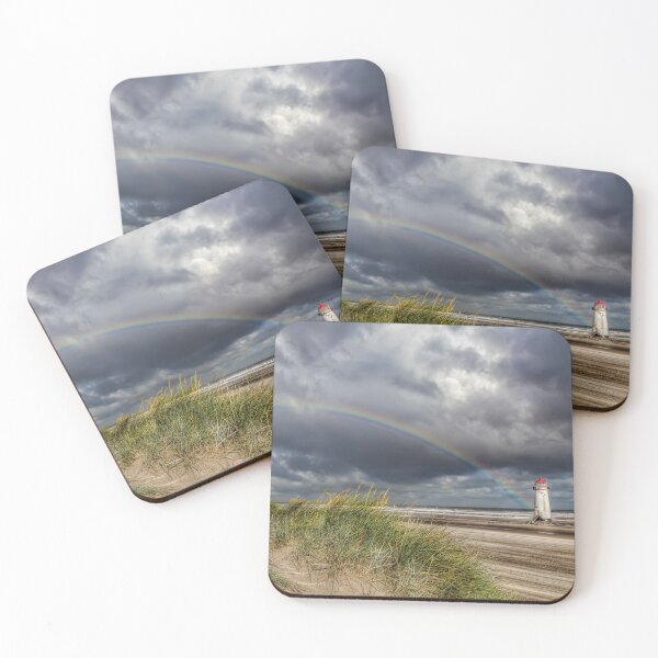 Item preview, Rainbow Talacre Lighthouse Flintshire Wales UK designed and sold by AJEvans.