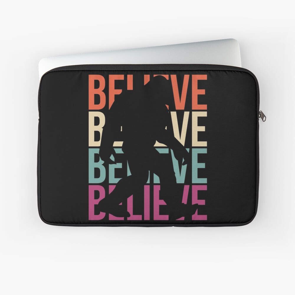 Bigfoot T-shirt I Believe Bigfoot Sasquatch Yeti Funny Shirt Laptop Sleeve