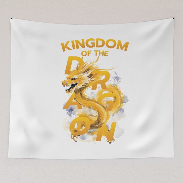 Item preview, Flying golden dragon with wording KINGDOM OF THE DRAGON designed and sold by kongkorakrich.