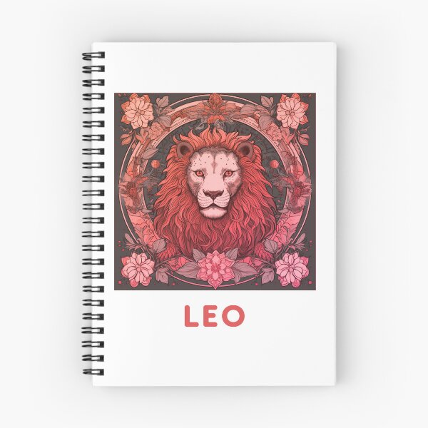 Item preview, Redish pink Vintage and retro Pink Leo Zodiac - Horescope/SunSign Theme  on white background designed and sold by CosmicNook1.