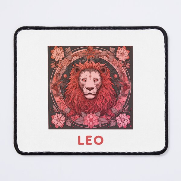 Item preview, Redish pink Vintage and retro Pink Leo Zodiac - Horescope/SunSign Theme  on white background designed and sold by CosmicNook1.