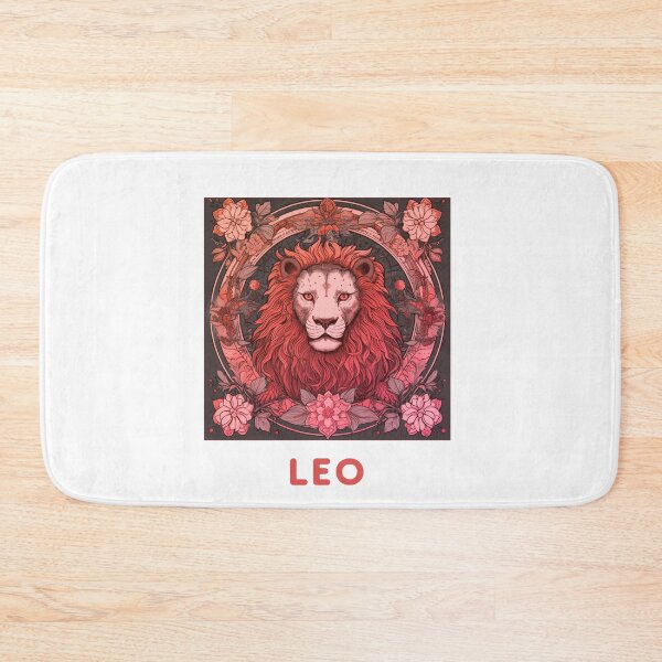 Item preview, Redish pink Vintage and retro Pink Leo Zodiac - Horescope/SunSign Theme  on white background designed and sold by CosmicNook1.