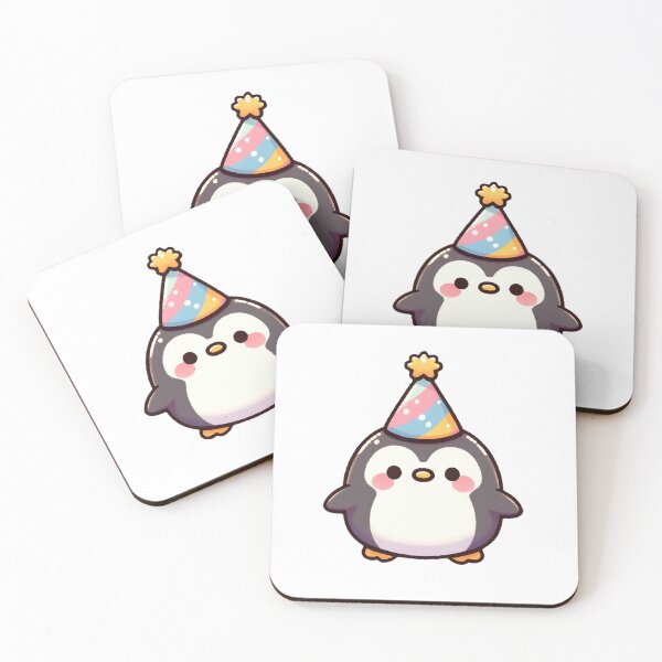 Item preview, Party Penguin Illustration - Cute Birthday Celebration Art designed and sold by UmbrellaStudio1.