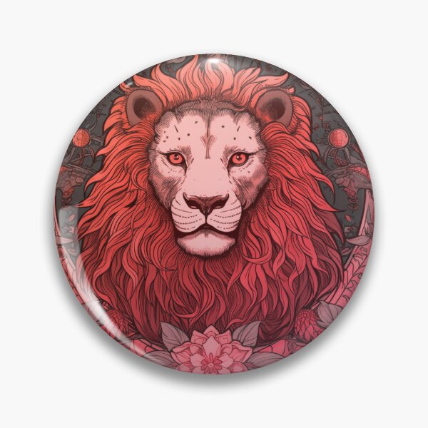 Item preview,  Redish pink Vintage and retro Pink Leo Zodiac - Horescope/SunSign Theme  on white background designed and sold by CosmicNook1.