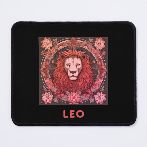 Item preview, Redish pink Vintage and retro Pink Leo Zodiac - Horescope/SunSign Theme on white background designed and sold by CosmicNook1.