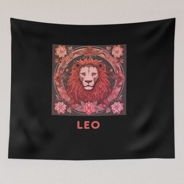Item preview,  Redish pink Vintage and retro Pink Leo Zodiac - Horescope/SunSign Theme  on white background designed and sold by CosmicNook1.