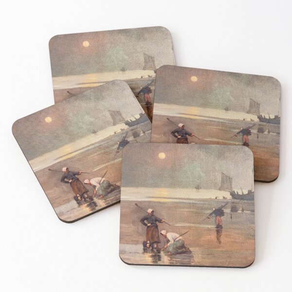 Item preview, The Fisherwomen by Eugene Chigot designed and sold by tomorrowsart.