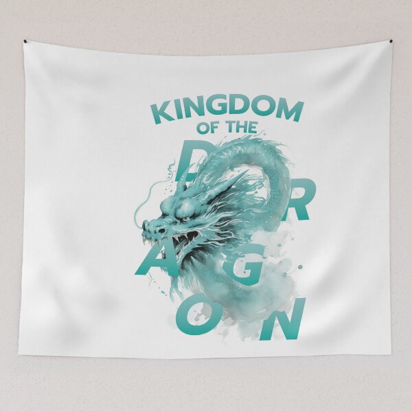 Item preview, Flying green dragon with wording KINGDOM OF THE DRAGON designed and sold by kongkorakrich.