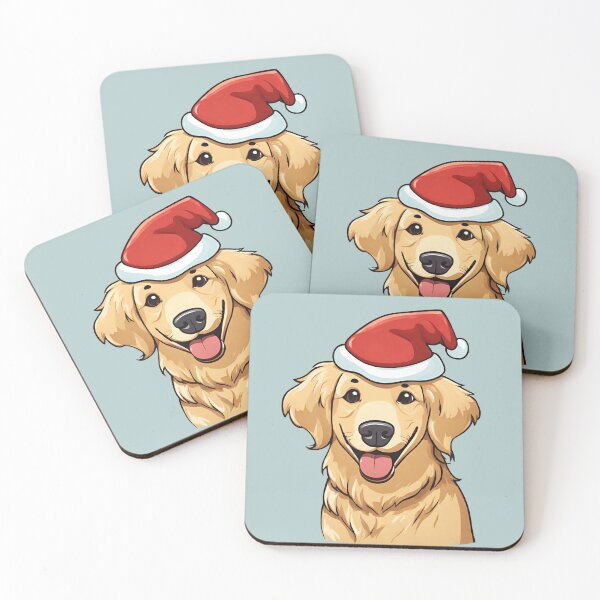 Item preview, Happy Golden Retriever with Christmas Hat designed and sold by jvdphotography.