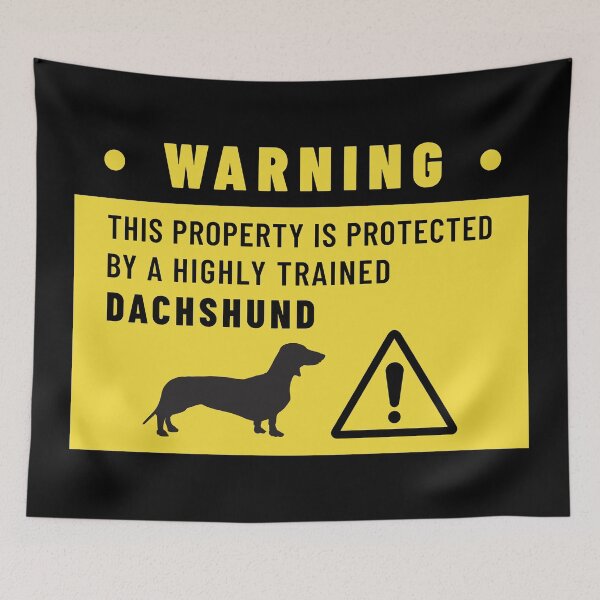 Item preview, Humor Dachshund Guard Dog Warning designed and sold by Hic21.