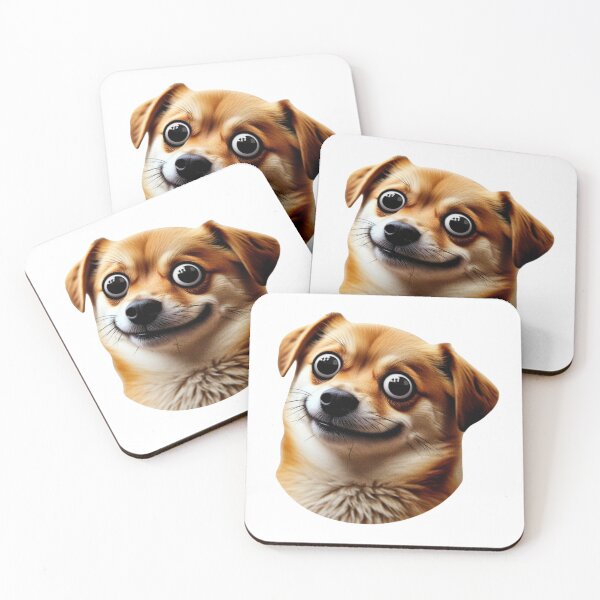 Item preview, Humorous Silly Big Eyed Smiling Meme Dog designed and sold by gemneye.