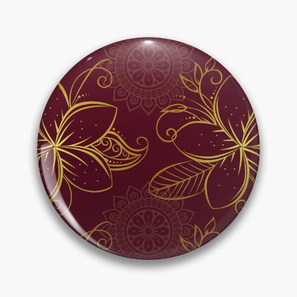 Item preview, Frangipani Vintage Flower Gold Design designed and sold by Atokeh.