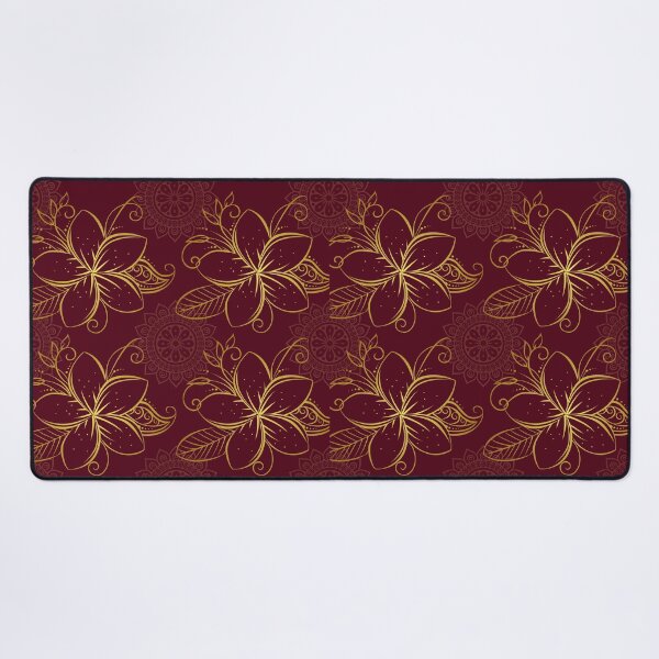 Item preview, Frangipani Vintage Flower Gold Design designed and sold by Atokeh.