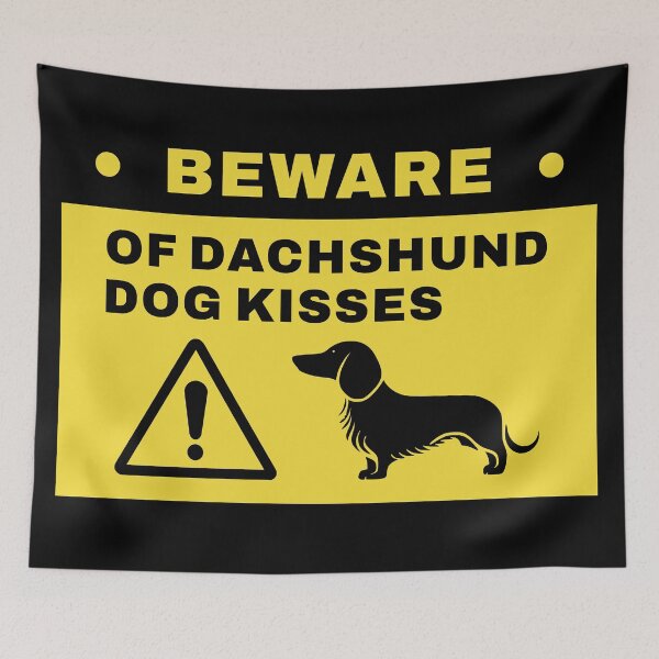 Item preview, Beware Dachshund Guard Dog Warning Sign designed and sold by Hic21.
