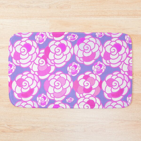 Item preview, Hand-drawn Pink Roses on a Purple Background designed and sold by Victoria Rose.