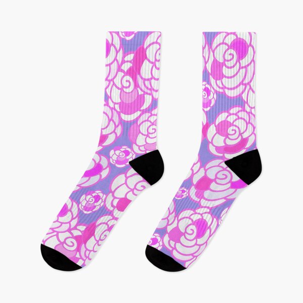 Item preview, Hand-drawn Pink Roses on a Purple Background designed and sold by Victoria Rose.