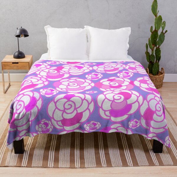 Item preview, Hand-drawn Pink Roses on a Purple Background designed and sold by Victoria Rose.