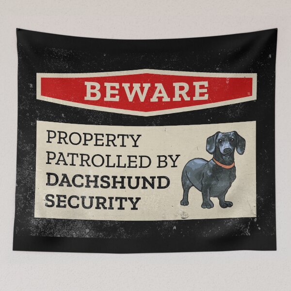 Item preview, Beware Dachshund Guard Dog Warning designed and sold by Hic21.