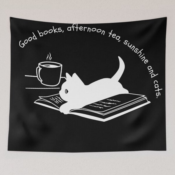 Item preview, Good books, afternoon tea, sunshine and cats. designed and sold by attakorn.