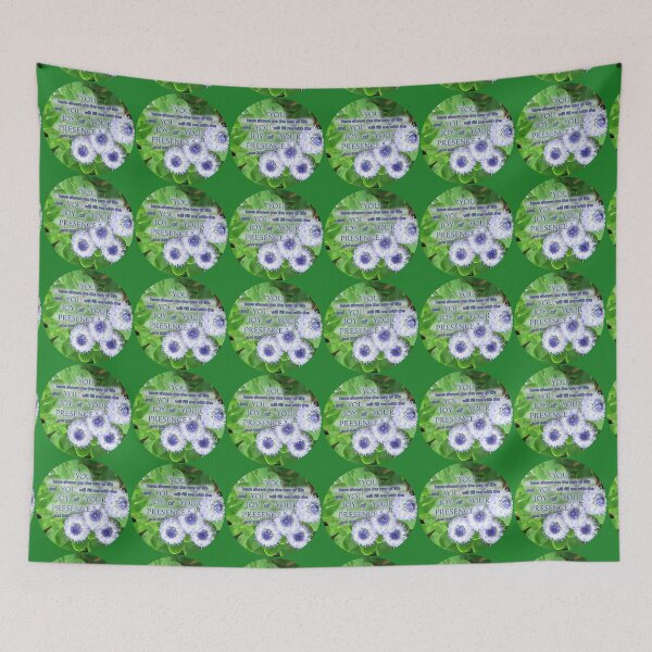Item preview, Acts 2:28 with White and Purple Globe Flowers designed and sold by Linda Walsh.