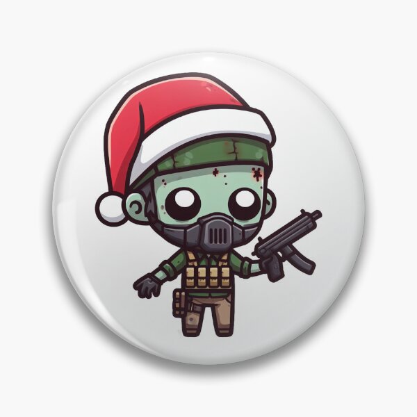 Item preview, Chibi zombie soldier with santa hat designed and sold by Wxjtecki.