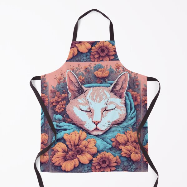 Item preview, Lazy Aesthetic Cat colourful flowers designed and sold by Catophile.
