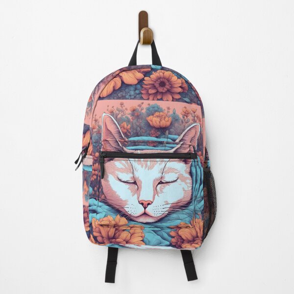 Item preview, Lazy Aesthetic Cat colourful flowers designed and sold by Catophile.