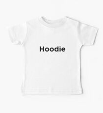 Hoodie Black Typography Baby Tee