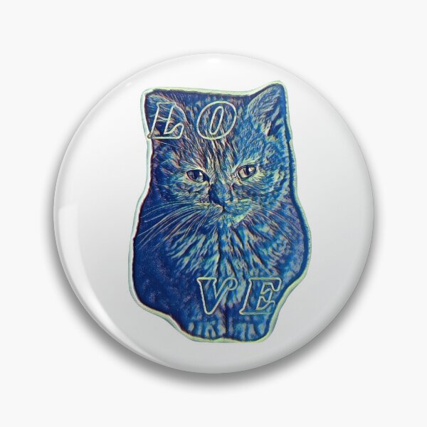 Item preview, Blue Love Kitten  designed and sold by BangtanArtShop.