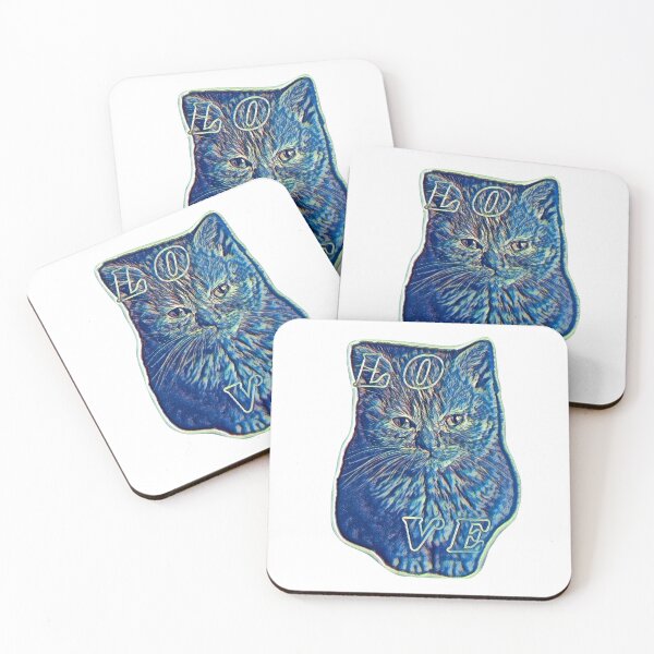 Item preview, Blue Love Kitten  designed and sold by BangtanArtShop.