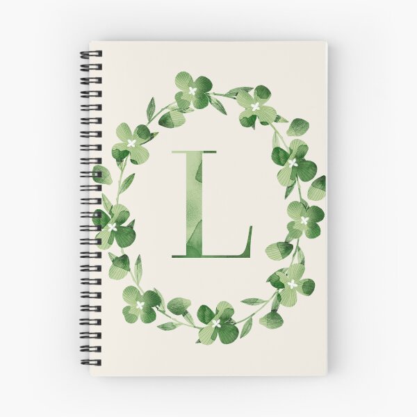 Item preview, Letter L Floral Monogram. Green Hydrangea Flowers Laurel. designed and sold by helga-wigandt.
