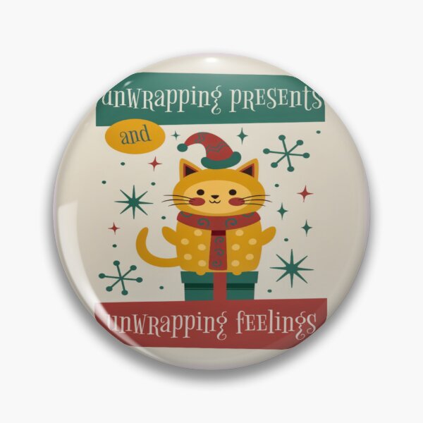 Item preview, Festive Feline Unwrapping Feelings Christmas Design designed and sold by gleefulme.