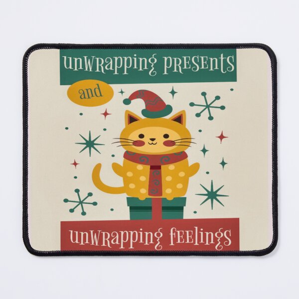 Item preview, Festive Feline Unwrapping Feelings Christmas Design designed and sold by gleefulme.