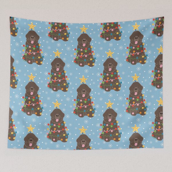 Item preview, Brown Newfie Newfoundland Dog Christmas Tree  designed and sold by Lulupainting.