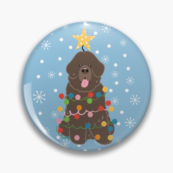 Item preview, Brown Newfie Newfoundland Dog Christmas Tree  designed and sold by Lulupainting.