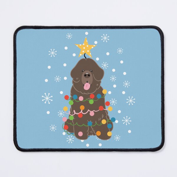 Item preview, Brown Newfie Newfoundland Dog Christmas Tree designed and sold by Lulupainting.