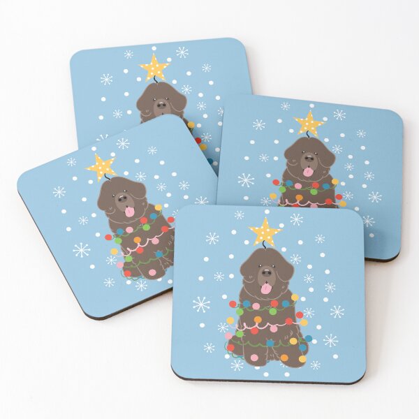 Item preview, Brown Newfie Newfoundland Dog Christmas Tree  designed and sold by Lulupainting.