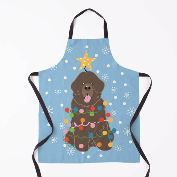 Item preview, Brown Newfie Newfoundland Dog Christmas Tree designed and sold by Lulupainting.