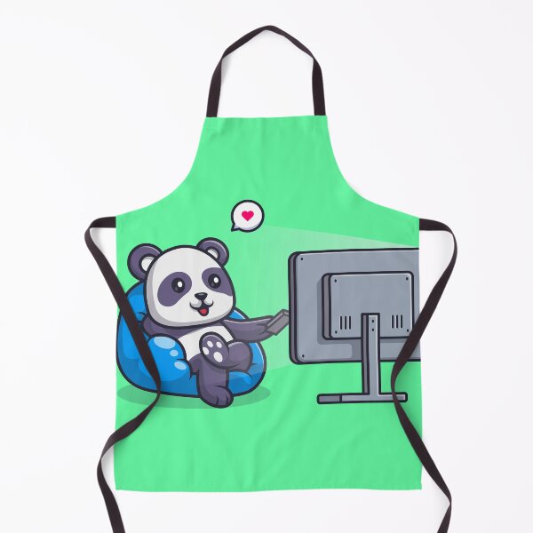 Item preview, Cute Panda Watching TV Cartoon Vector Icon Illustration" designed and sold by hjian8219.