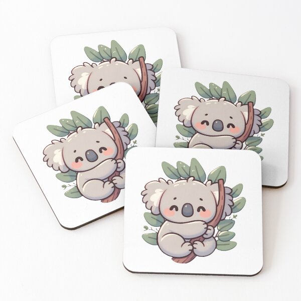 Item preview, Sleepy Koala on Eucalyptus Branch - Charming Australian Animal Art designed and sold by UmbrellaStudio1.