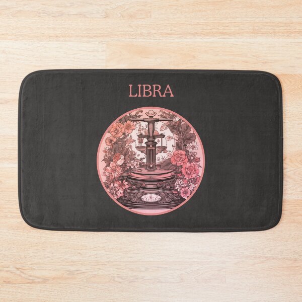 Item preview,  Redish pink Vintage and retro Pink Libra Zodiac - Horescope/SunSign Theme  on grey background designed and sold by CosmicNook1.
